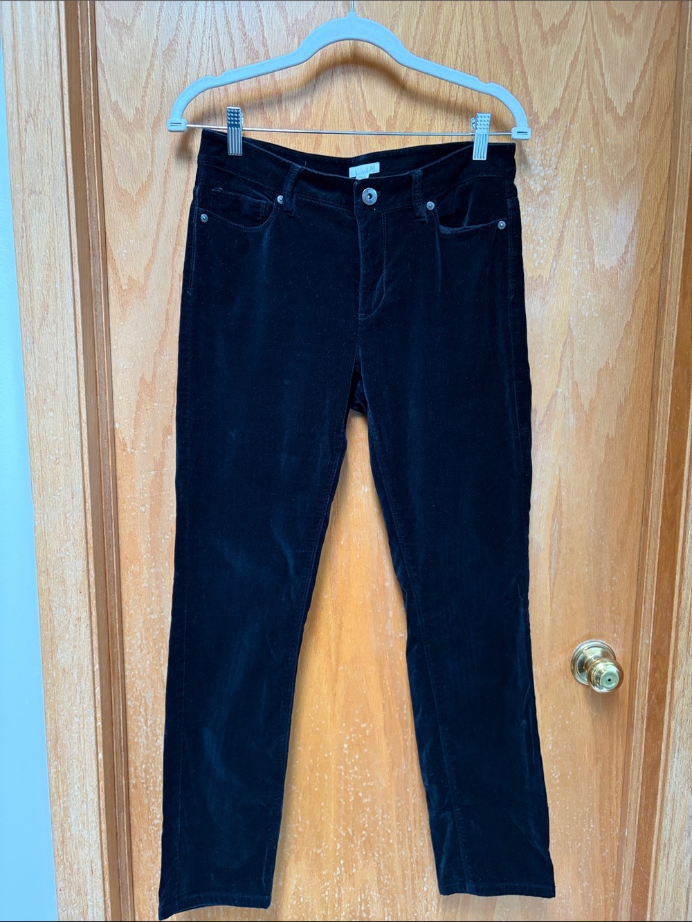 Classic Women's Black Velvet Jeans